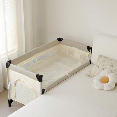 ベビーベッド ベビーサークル 折りたたみ 添い寝ベッド プレイヤード サイド高さ調整可能 マット付 収納バッグ付 マットレス付 キャスター付き 多機能 軽量 出産祝い