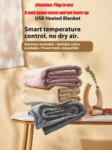Chăn sưởi điện USB, 3 mức nhiệt độ. Chất liệu vải nhung mềm mại, phù hợp cho mọi mùa, giữ ấm tốt, có thể giặt máy. Thích hợp sử dụng trên ghế sofa, giường hoặc văn phòng. Món quà Giáng sinh hoặc tân gia lý tưởng. Tấm sưởi USB dành cho người lớn, chất liệu nhung mềm mại, thích hợp cho thời tiết mùa đông lạnh giá và nhiều không gian khác nhau. Chăn sưởi, chăn ấm mùa đông. - 100*80cm - Xem 7