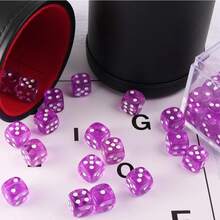 Bộ 36 viên xúc xắc D6 12mm sang trọng - Đêm đầy sao, màu tím bán trong suốt, tròn, Acrylic (PMMA) dùng cho trò chơi trên bàn và đạo cụ giáo dục, thích hợp cho trò chơi nhập vai trên bàn, trò chơi tiệc tùng và trò chơi tương tác, màu sắc sống động - Màu tím - Xem 4
