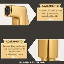 Slim Square Shower Head With Luxury Hand Shower And Diverter - 金色 - 查看 2
