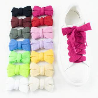 1双宽扁2厘米鞋带，用途广泛，经典休闲运动鞋带
