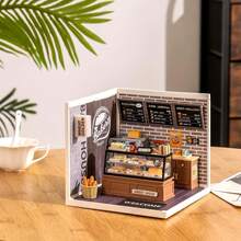 Robotime Super Creator DIY Plastic Miniature House Building Set - 3D Puzzle With LED Lights, Compatible With Mini Figures, And A Variety Of Themes. This 3D Model Toy Is Suitable For Teenagers And Adults, Making It An Ideal Christmas Or Birthday Gift(DW005 ) - Panda Dun Dun Bakery - View 1