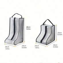 Dust-Proof Shoes Storage Bag With Handle - Durable Polyester Material, Suitable For Boots And Outdoor Casual Shoes.