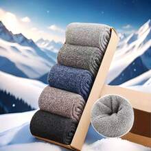 8/4/1 Double Neutral Thick Warm Winter Socks For Skiing In Extremely Cold Weather And Indoor And Outdoor Use - 1 Pairs Dark Gray - View 1