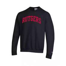 Champion Men's Black Rutgers Scarlet Knights Basic Arch Fleece Pullover Sweatshirt |  | Men Outdoor Hoodies & Sweatshirts - 黑色 - 查看 3