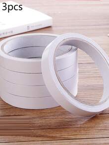 12卷双面胶带家用强力自粘贴纸适用于DIY气球装饰配件白色强力纸白色透明双面胶带适用于办公室学习礼物返校 - 彩色 - 查看 9