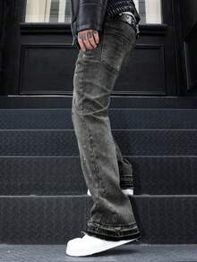 修身弹力牛仔裤，做旧水洗棉质牛仔裤，百搭时尚；斜插口袋水洗牛仔裤，轻便商务休闲，百搭；直筒休闲裤，纽扣拉链设计，适合所有季节