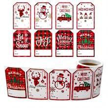 圣诞礼物标签、圣诞老人礼物标签贴纸、雪人礼物标签贴纸、自粘圣诞标签贴纸、圣诞礼物包装标签贴纸