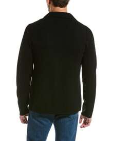 Bruno Magli Merino Wool Cardigan - Black - View 3