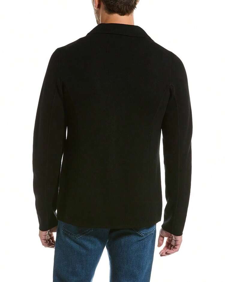 Bruno Magli Merino Wool Cardigan - 黑色 - 查看 3