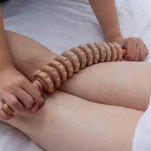 SilvaLex Wooden Massage Tool, Full Body Massager, Hand Massager, Leg Massager, Shoulder Massager, Shoulder & Neck Massage Tool, Face Massager, Back Massager, Waist Massager, Suitable For Home Use, Can Be Given As Holiday Gifts To Family, Friends, Classmates, And Parents - Apricot - View 3