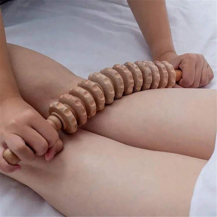 SilvaLex Wooden Massage Tool, Full Body Massager, Hand Massager, Leg Massager, Shoulder Massager, Shoulder & Neck Massage Tool, Face Massager, Back Massager, Waist Massager, Suitable For Home Use, Can Be Given As Holiday Gifts To Family, Friends, Classmates, And Parents - Apricot - View 3