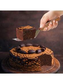 Large Stainless Steel Spatula With Angled Edge And Hardwood Handle - Metal Flipper Ideal For Cast Iron Skillets, Baking Sheets | Perfect Grilling And Home Kitchen Tool, Thanksgiving, Christmas Gift - Multicolor - View 5