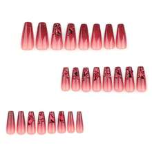 Halloween Xl Red Nails Press Ons Long Coffin Press On Nails Red Full Diamond Design False Nails Full Cover Acrylic Fake Nails Gift For Women 24pcs{Inchcolor_nameinch:Inchreddiamondinch} - 紅鑽 - 查看 9