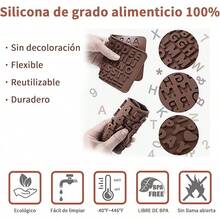 Luvan Set de 76 Moldes de Silicona para Chocolate, Kit de Repostería Flexible Antiadherente, para Chocolate,Caramelos, Postres y Manualidades, Sin BPA, Apto para Microondas, Horno y Lavavajillas - blanco - Ver 7