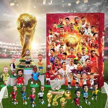 Christmas Football Advent Calendar, 24Pcs World Cup Star Figures & Countdown Surprises, Festive Gift Box For Soccer Fans & Holiday Decoration - 1 Set - Multicolor - View 1