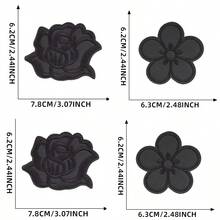 2/4pcs Feather Down Jacket Patches, Self-Adhesive, Seamless, High-End Clothing Repair, Leather Garments, Holes, Black Embroidered Fabric Patches, Jacket Patches, Sewing Patches, Clothing Patches, Garment Care Solution, Clothing Hole Repair, Embroidered Badges, Clothing Repair Stickers, Minimalist Repair Look, Understated Repair Style, Durable Fabric Structure, Enhanced Patch Durability - Multicolor - View 22