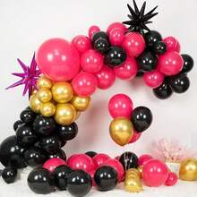 119 piezas/Set, que incluye globos de látex de color negro mate, burdeos mate, dorado metálico, estrellas de explosión negras, estrellas de explosión burdeos en varios tamaños de 18", 10", 5", adecuados para el Día de San Valentín, Año Nuevo, ceremonia de apertura de Año Nuevo, Navidad, cumpleaños, boda, Acción de Gracias, Día de la Madre, Día del Padre, aniversario, temporada de graduación, decoración del hogar, fiesta de globos, fondo de fotografía, decoración de naturaleza muerta fotográfica. - Multicolor - Ver 5