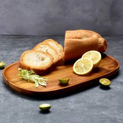 Asymmetrical Acacia Wood Serving Tray, Wooden Platter For Breakfast, Cake, Fruit, Appetizers, Food Display, Decoration, Party, Gift For Food Lovers