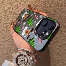 Funda de teléfono con temática navideña y diseño de Santa Claus y renos de dibujos animados, adecuada para iPhone 17, 16E, 16, 15, 14, 13, 12, 11 Mini, Pro, Max, Air, X, XR, XSMAX, 8 y 7 Plus, con un diseño de superficie mate para reducir el riesgo de caídas. - Colores mixtos - Ver 6
