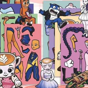 Mountain And Sea Classic Witch Hunting Team Version Sticker, Multi-Character Casual Entertainment Creative Puzzle DIY Sticker