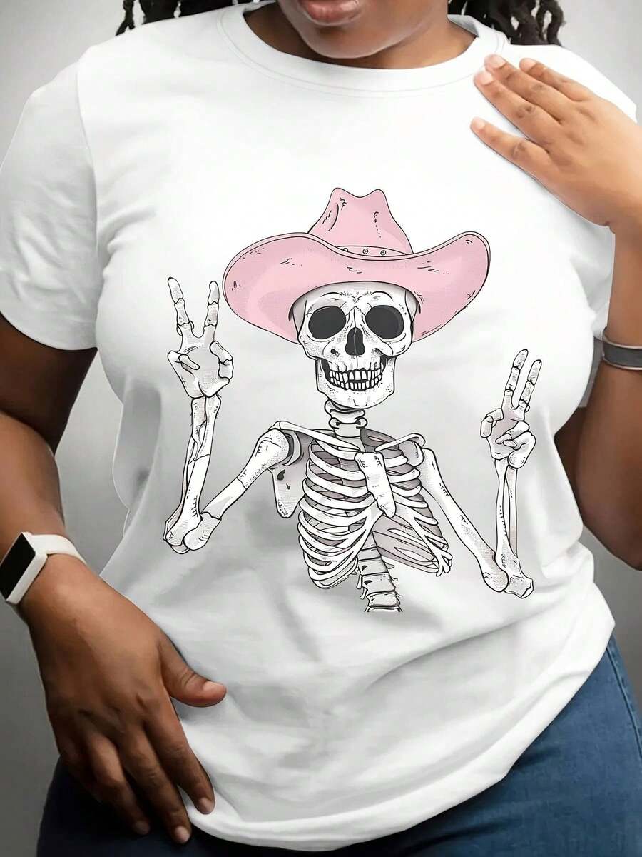 Camiseta 100% algodón Casual Blanca para Mujer Talla Grande con Estampado Floral Rosa y Multicolor - Blusa de Manga Corta y Cuello Redondo, Ideal para Uso Diario en Primavera y Verano, Fiestas y Outfits, Lavable a Máquina (Flores Rosas, Amarillo, Marrón, Melocotón)