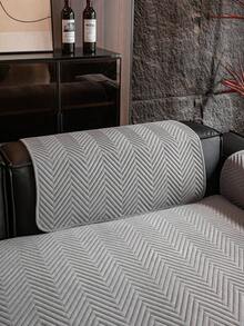 1件防水沙发套，加厚保暖，适合秋冬季节，柔软亲肤，可机洗，宠物友好，防污耐用，四季皆宜，节日装饰家具保护套，适用于1/2/3/4座沙发扶手靠背。 - 灰色 - 查看 7