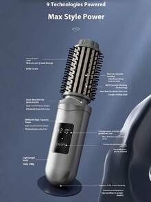 This Wireless Curling Brush Combines Curling, Straight Hair, And Straightening In One. It Heats Up Quickly And Is A 3-In-1 Portable Wireless Curling Iron. It Has A Built-In 2600mAh USB Rechargeable Battery And Uses Plasma Heat Technology, Which Can Be Used For Curling, Styling, Smoothing Frizz, And Creating Various Hairstyles. The Mini Curling Iron Is Convenient For Travel, Allowing You To Style Anytime, Anywhere. It Is An Ideal Choice For Young People, Career Women, And Busy Moms, And Also Makes A Great Gift For Valentine's Day And Christmas.