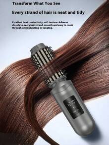 This Wireless Curling Brush Combines Curling, Straight Hair, And Straightening In One. It Heats Up Quickly And Is A 3-In-1 Portable Wireless Curling Iron. It Has A Built-In 2600mAh USB Rechargeable Battery And Uses Plasma Heat Technology, Which Can Be Used For Curling, Styling, Smoothing Frizz, And Creating Various Hairstyles. The Mini Curling Iron Is Convenient For Travel, Allowing You To Style Anytime, Anywhere. It Is An Ideal Choice For Young People, Career Women, And Busy Moms, And Also Makes A Great Gift For Valentine's Day And Christmas.