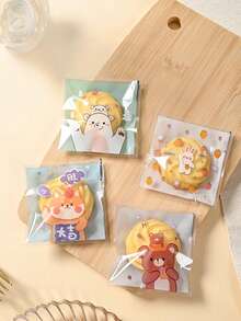 Cookie Bags, Mooncakes, Pastries, Candies, Snowflake Pastry Packaging Bags, Frosted Dot Self-Adhesive Bags, Self-Sealing Bags For Baking Packaging - Multicolor - View 6