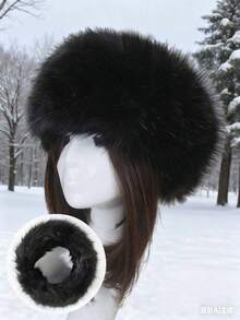人造毛皮发箍，蓬松毛绒头饰，时尚百搭发饰 - 多色 - 查看 4
