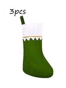 Christmas Stockings, Polyester Party Socks For Holiday Home Decor, Rustic Christmas Stocking Set For Christmas Decoration, No Feathers - Nylon & Polyester Material - Multicolor - View 17