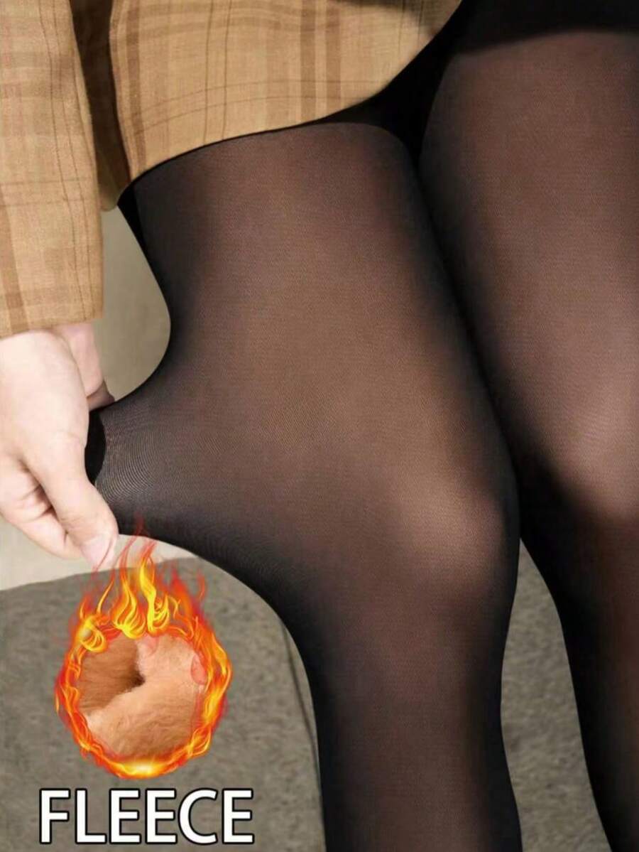 1 peça Meia-calça Preta Transparente Sexy Feminina de 80g/220g, Legging Sexy para Escritório, Primavera, Outono e Inverno, Quente e Confortável