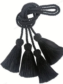 Prendedores de cortina decorativos com borlas, ideais para sala de estar, quarto, escritório e decoração de casa. - Multicolorido - Ver 9