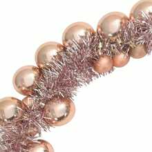 Christmas Ball Garland Rose Gold 186 Cm Polystyrene - Gold - View 7