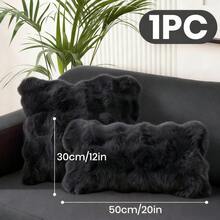 1个纯色蓬松抱枕套，多种颜色可选，毛绒表面，拉链封口，不含枕芯，适用于12x20/16x16/18x18英寸枕芯，可机洗，秋季装饰，房间装饰，返校季，学习用品 - 彩色 - 查看 19