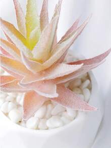 Plantes artificielles succulentes préférées des filles avec pot. Petites plantes en pot artificielles décoratives roses. Plantes artificielles pour salon, chambre, décoration de maison, parfum d'intérieur, petites plantes de simulation de bureau, décoration de bureau avec succulentes artificielles mignonnes. Cadeau de Thanksgiving, Noël, décoration de fête des fleurs et des parfums. Cadeau de fête. - Succulente rose - Voir 9