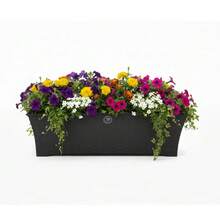 Jardinera Rattan Maceta Rectangular 9 Litros Plástico - Gris - Ver 4