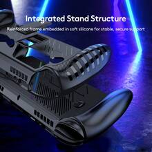 适用于华硕 ROG Box ALLY/ALLYX 游戏电脑的保护壳（1 件装），带支架设计，防震，柔软硅胶材质，防刮擦 - 黑色、白色、透明 - 彩色 - 查看 5