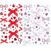 1 miếng dán hình bướm đính đá, 1 miếng dán hình trái tim đính đá, 5 màu: Hồng, Đỏ, Xanh dương, Tím và Trắng, Miếng dán trang trí mặt hình bướm đính đá, Miếng dán mặt hình trái tim và hình tròn, Miếng dán mặt, Miếng dán mặt tự làm, Miếng dán trang điểm dưới mắt, Miếng dán kim cương pha lê, Miếng dán trang điểm - Nhiều màu - Xem 11