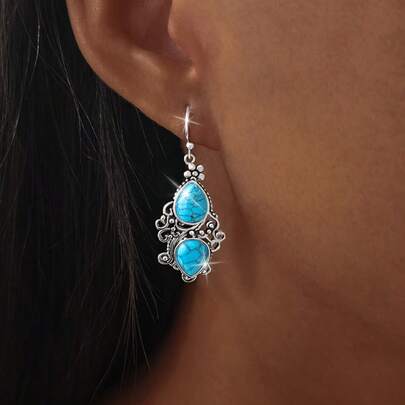 1 Peça Brincos Geométricos de Triângulo com Zircônia Cúbica de Prata Esterlina 925 em Estilo Minimalista e Elegante, Adequado para Festa, Férias, Banquete, Casamento