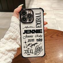 Funda de Teléfono de Moda KPOP J-Jennie, Compatible con iPhone 17, 16E, 16, 15, 14, 13, 12, 11 Mini, Pro, Max, Air, X, XR, XSMAX, 8 y 7 Plus. Adoptando una funda trasera suave y transparente, es una funda de teléfono a prueba de caídas. - Mezcla de colores - Ver 7