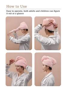 1 Piece Double Layer Thickened Hair Drying Cap For Women Super Absorbent Quick Drying No Blow Needed Soft Comfortable Skin Friendly Elastic Band Design Popular Style Hair Towel Wrap Headscarf For Daily Bath Shower Post Hair Washing Spring Summer Autumn Winter Beauty Essentials For Makeup Lovers Skincare Enthusiasts Birthday Gift Daily Use Hair Care Accessory,Travel Essentials,Travel Essential,Hairstyle,Hairdressing,Hair,Travel,Hair Products,Hair Tools,Hair Stuff,Barber,Barber Accessories,Barbershop,Hairdressing Equipment