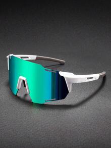 1pc Oversized Outdoor Bicycle Sports Eyeglasses, One-Piece Unisex Ski Mountaineering Windproof Cycling Goggles - Gradient - View 16