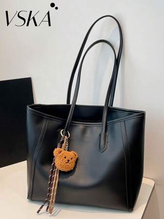 [Manifiesto dulce y fresco] Bolso | Cuero marrón * Lindo colgante Desbloquea la estética curativa del transporte urbano - Oso de peluche adorable * Borla tejida Un conjunto de equipos interpreta la filosofía del equilibrio entre elegancia y juguetona. La superficie de cuero suave fluye con un brillo cálido, y la forma de bolso de mano recrea el utilitarismo.