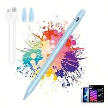 兼容 Apple Pencil，适用于 iPad Air 11/5/4/3、M3/M2、A16、Pro 13/11 代、M4、12.9 英寸触控笔、iPad 10/9 代、iPad mini 6/7 代平板电脑触控笔，120mAh - 彩色 - 查看 14