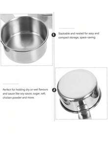 8pcs Stainless Steel Measuring Cups And Spoons Set, Coffee, Seasoning, Hotel, Baking, Kitchen Small Tools, 4 Cups And 4 Spoons - Multicolor - View 7