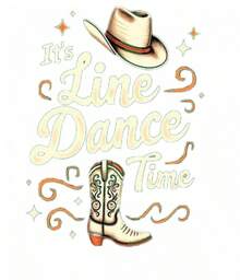 Men's/Unisex Cowboy Themed Line Dance Time Graphic T-Shirt, Casual Short-Sleeve Top With White Hat, Boot, Stars & Swirls Print For Party & Dance Events - 白色 - 查看 6