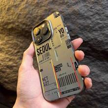 Funda de Teléfono con Etiqueta de Elemento de Ticket Colorida y Plateada, Adecuada para iPhone 16 15 14 13 12 11 Plus Pro Max - Diseño Creativo de Moda, Regalo Unisex, Opción Ideal para Amigos/Familiares, Novio o Novia en Vacaciones, Funda Protectora Antigolpes de Cobertura Completa, Cordón para Teléfono, Regalo de Vacaciones, Funda Protectora, Carcasa de Alta Calidad, Accesorios Tecnológicos - Colores mixtos - Ver 7