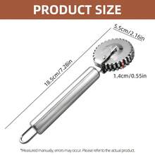 Dụng cụ cán bột đa năng bằng thép không gỉ dùng để nhào bột làm bánh, bao bì bánh ngọt, bánh empanada, mì Ý, bánh bao. - Bạc - Xem 11